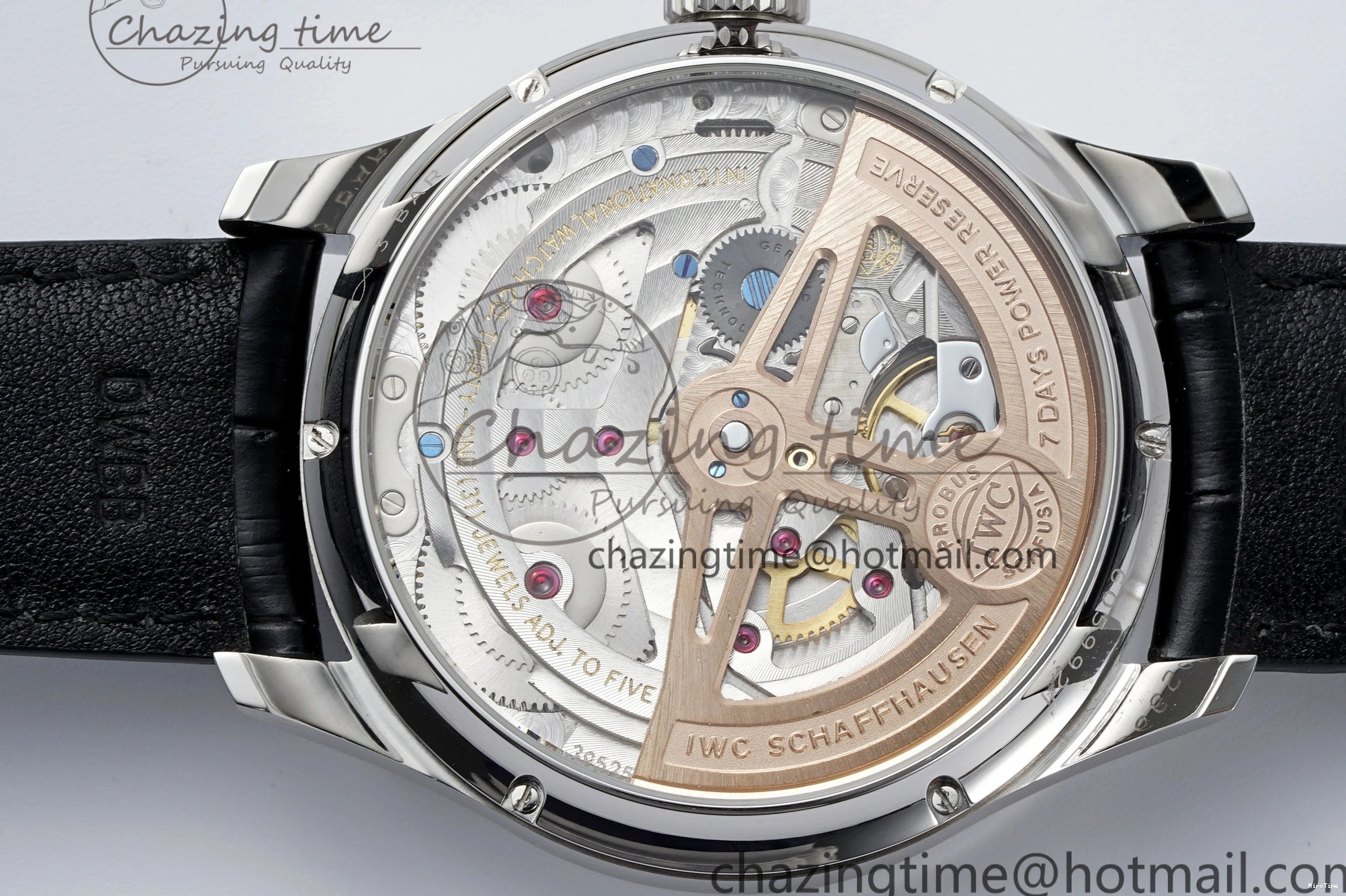 MIROTIME 0323 Bold Portugieser Perpetual Calendar SS 5033 APSF 1:1 Best Edition Blue Dial on Black Leather Strap A52610 Clone 7041